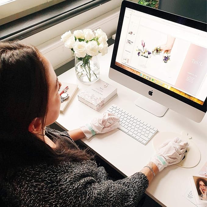 Extra Silky Hand Mask 5 Pairs, Korean Moisturizing Gloves for Dry Hands with White Truffle, Green Caviar & Peptides, Repairing Hand Care Treatment for Aging, Cracked, and Dry Skin, Stocking Stuffer