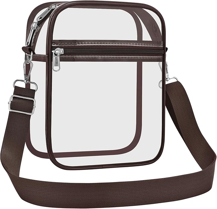 USPECLARE Clear Purse Stadium Transparent Messenger Bag Stadium Approved for Men and Women Clear CrossBody Bag