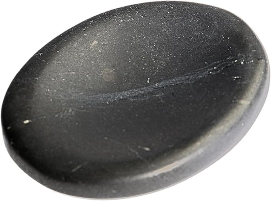Shungite Worry Stones – Crystal Thumb Worry Stone for Anguish, Stress – Relaxing & Soothing Balance Stones for Meditation, Stress Relief – Healing Stones & Crystals for Men, Women