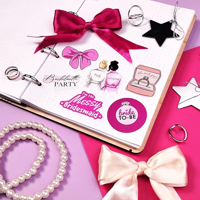BulbaCraft 100Pcs Bachelorette Stickers, Bachelorette Party Stickers for Scrapbook, Laptop, Gifts for Women & Men