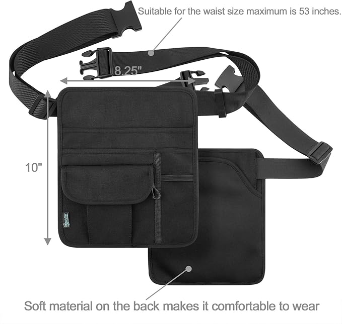 Beautyflier Premium Quality Waiter/Maid Waist Money Pouch - Restaurant/Hotel Bar Apron Bag With Adjustable Belt