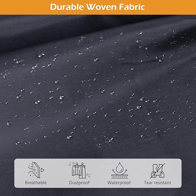 MISSLO 43" Mens Garment Bags for Travel Waterproof Suit Bags for Closet Storage for Shirts, Jackets, Coats, Black, 3 Packs