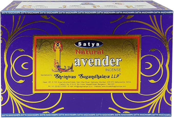 Natural Lavender Incense Sticks and Incense Stick Holder Bundle Insence Insense Satya
