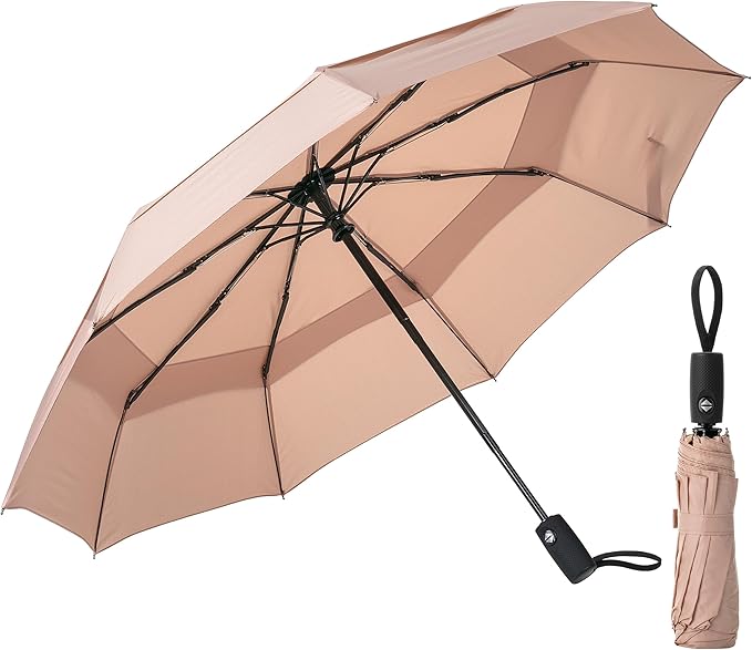 Mr. Pen- Windproof Travel Umbrella, Small Water-Resistant Automatic Folding Umbrella for Rain and Sun, Light, Compact and Portable for Women & Men, Fits Car & Backpack
