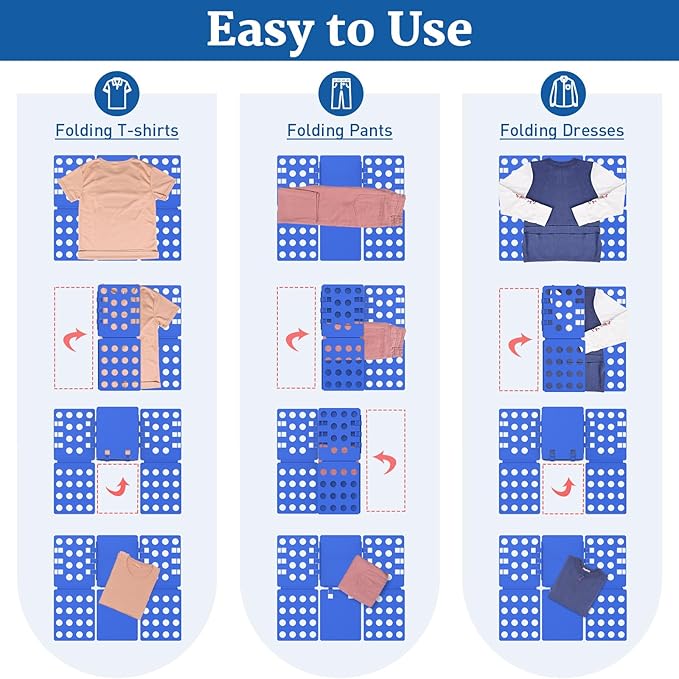 Shirt Folder V1 Shirt Folding Board Durable Clothes Folder Tshirt Organizer Easy and Fast Folding for Adults and Kids Laundry Liner