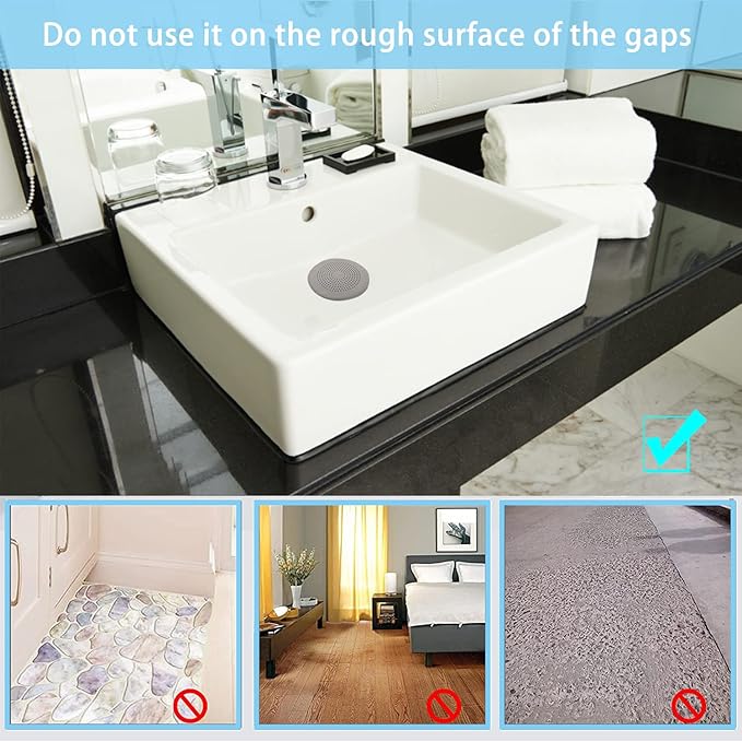 6-Pack Drain Hair Catcher Durable Silicone Hair Stopper Shower Drain Covers Easy to Install and Clean Suit for Bathroom Bathtub and Kitchen