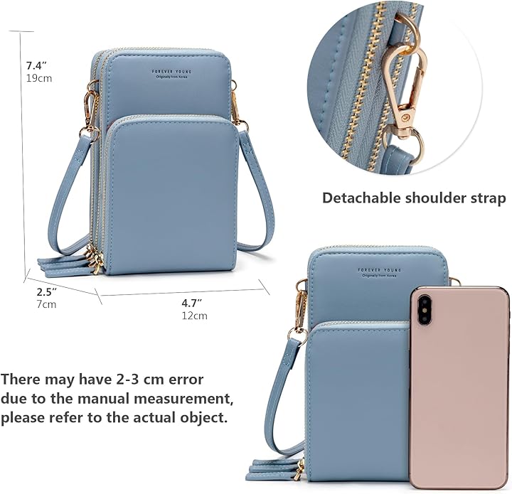 myfriday Small Leather Crossbody Bag for Women with Guitar Strap Mini Crossover Bags & Shoulder Purses with 2 Card Slots