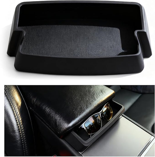 Center Console Storage Organizer for Tesla Model 3 Highland Model Y Juniper Sunglasses Holder Phone Key Armrest Storage Box Car Interior Upgrade Accessories