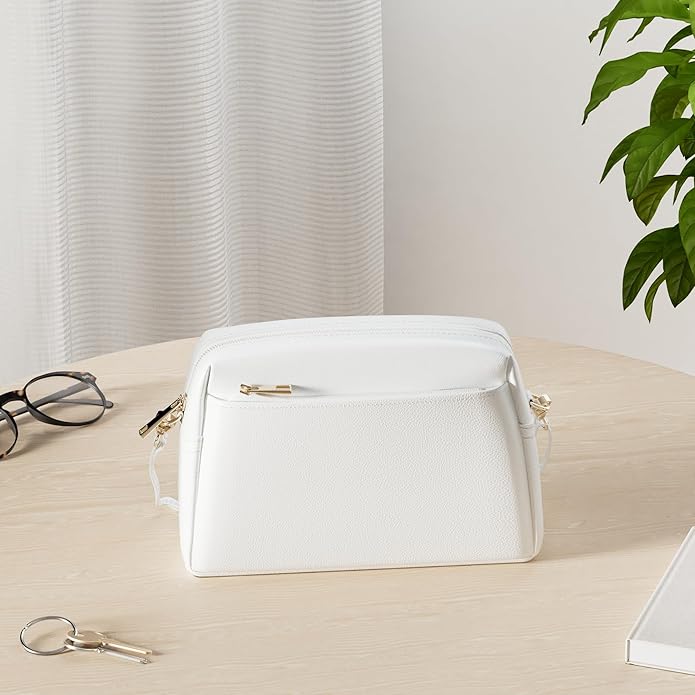 FashionPuzzle Triple Zip Small Crossbody Bag