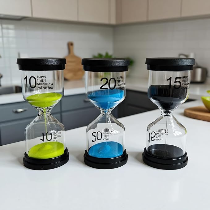 Elegant Green Round SandTimer-10 Minute Sand Timer for Kids and Adults, Hourglass Sand Timer.(Green Round)