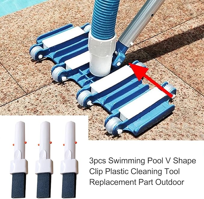 Pool Pumice Stone, 3-Pack Pool Cleaning Pumice Stone Stain Remover with Clip-On Handle for Cleaning Toilet Bowl Ring Remover and Removing Toilet Bowl Ring, Bath, Kitchen, Poo-l