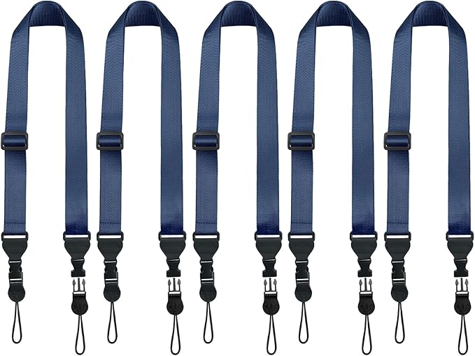 5 Pack Nylon iPad Strap, Adjustable Camera Neck Strap, Comfortable Shoulder Strap for iPad, Cellphone Tablet, Camera, Laptop, Binocular, Luggage Bag(Royal Blue Universal Neck Lanyard)