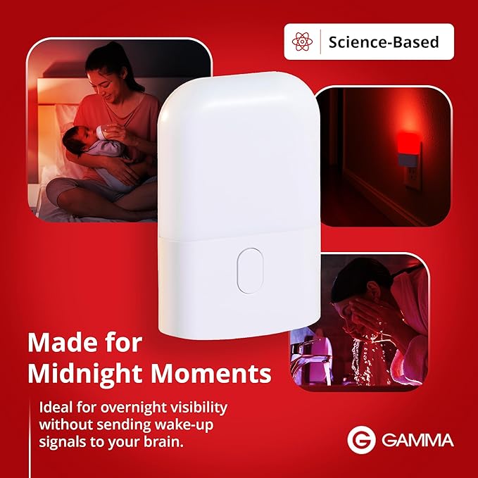 Revive - 670nm Red Night Light (2 Pack) by Gamma - Sleep Therapy - Melatonin Promoting Natural Sleep Aid