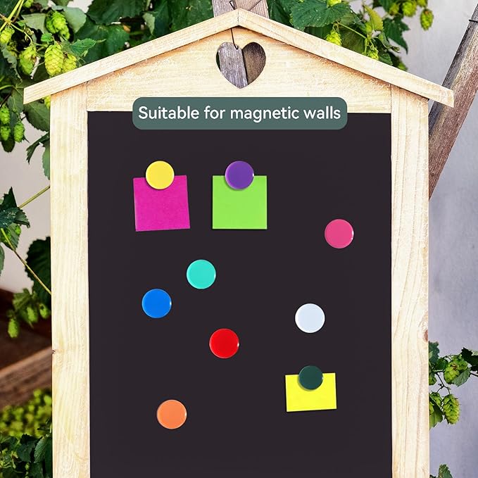 Fridge Magnets, 20PCS 10 Colors Strong Small Heavy Duty Magnets - Mini Round Refrigerator Magnets for Whiteboard Kitchen Office - Cute Decorative Magnet for Locker Classroom Home Organization