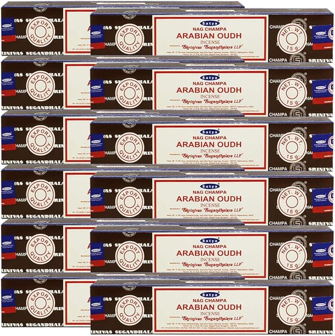 Arabian Oudh Incense Sticks and Holder Bundle - Satya Incense