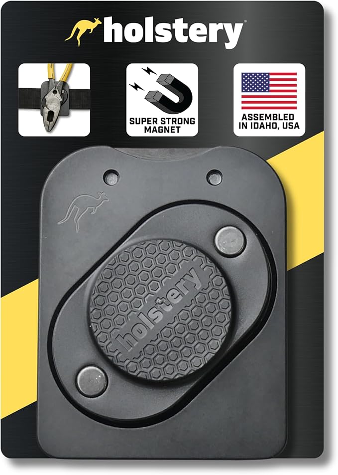 MagMaster | Magnetic Tool Holder - Strong Clip-On Belt Magnet Holster for Screws, Nails, Hammer, Sockets, Pliers, Screw Driver, Trowel, Drill Bit, Wrench, or Any Magnetic Tools and Hardware