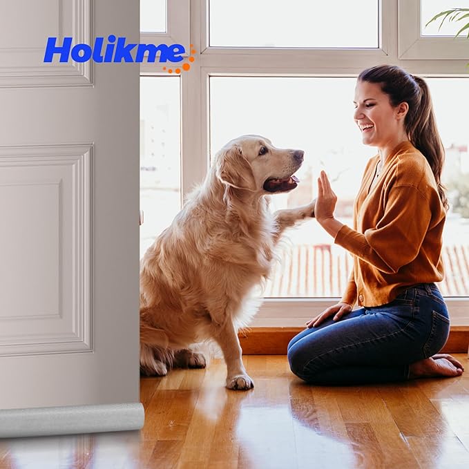 Holikme Door Draft Stopper Door Stoppers for Bottom of Door 38inch, Grey