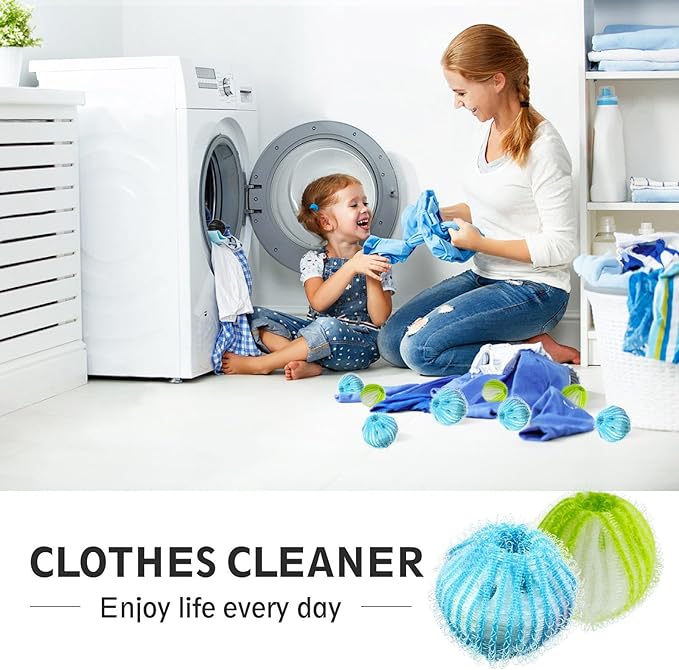 12Pcs Pet Hair Remover for Laundry, Effectively Removes Pet Hair from Bedding and Clothes,Reusable Washing Machine Hair Catcher