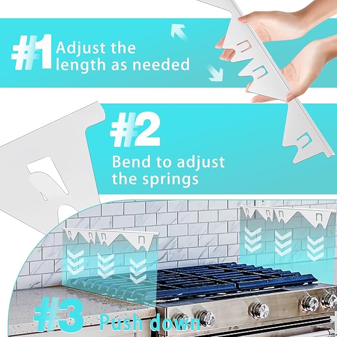 Stove Gap Covers Stainless Steel, 2 Pack Stove Gap Filler Easy Retractable Length 13.8" to 27.5", Width 0.79" ALMCALS Stove Gap Guards Range Trim Kit, Heat Resistant Guard Between Stove Top & Counter