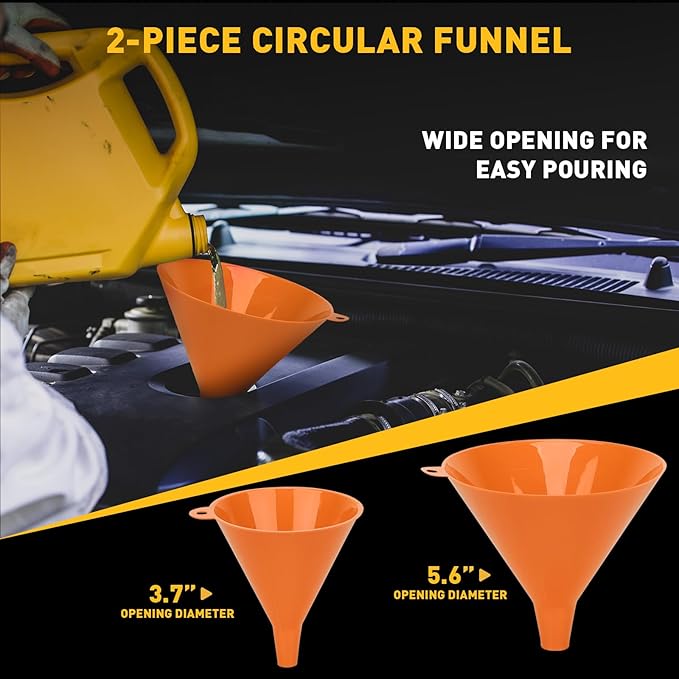 20-Piece No-Spill Coolant Funnel Kit, Cooling System Funnels Kits, Spill Proof Funnel Bleeder, Radiator Funnels Kit with Adapters, Extensions, Flexible Hose, Circular-Funnel, Towel for Automotive Use
