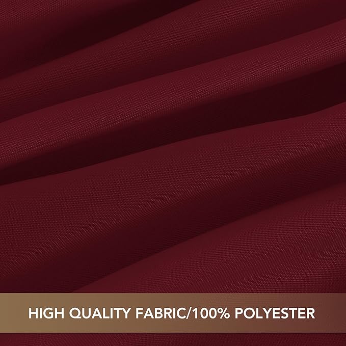 sancua Round Tablecloth 108 Inch Diameter, 6 Pack Burgundy - Circle Polyester Fabric Table Cloth for Chiristmas Party Reception Banquet Birthday, Washable Formal Table Cover (Fit 42-96 Inch Tables)