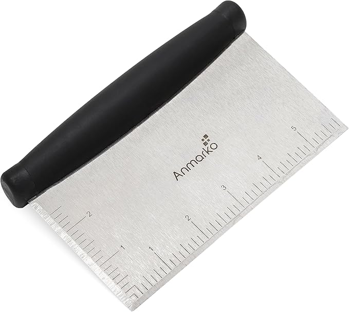 Stainless Steel Metal Griddle Scraper Chopper - Great as Dough Cutter for Bread and Pizza Dough - Multipurpose Kitchen Utensil for Flat Top Griddle - Commercial Quality