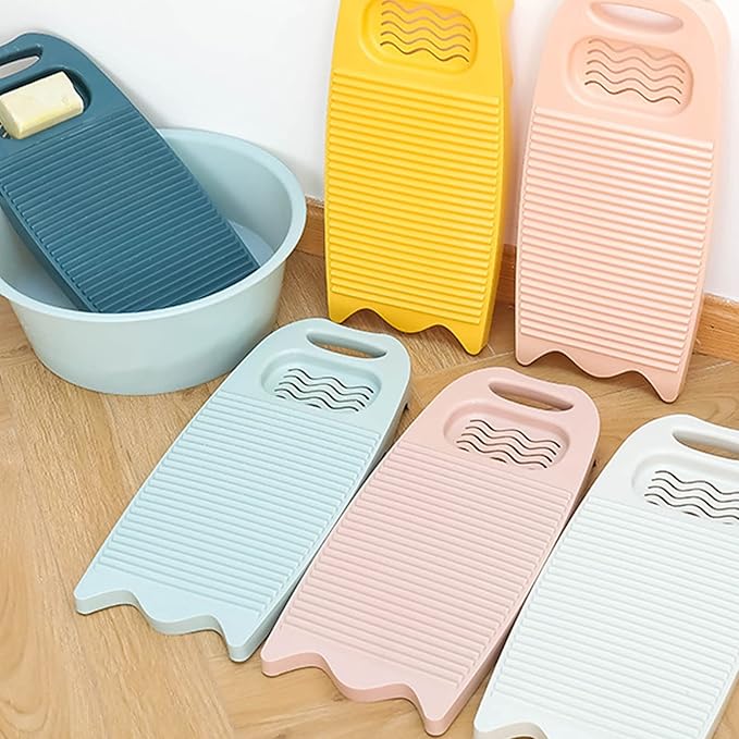 Non-Slip Laundry Washing Board, Household Washboard, Hand Wash Board, Manual Wash Clothes Laundry Pad Scrubbing Board for Household(15.7x8.07x1.06inches) (C-Dark Blue)