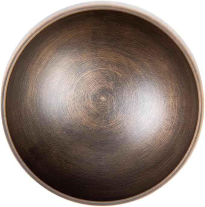 Tibetan Singing Bowl Set Brass - Master Healing Grade - Authentic Handcrafted Sound Bowl by Himalayan Bazaar (Black and Red)