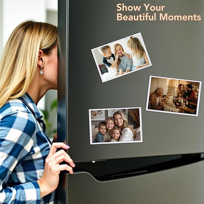 Magnetic Picture Frame, 30 Pcs Magnetic Picture Frames for Refrigerator 4x6, Magnetic Photo Frames with White Border, Refrigerator Magnets for Pictures Suitable Home, School, Office (white, 4x6-30pcs)