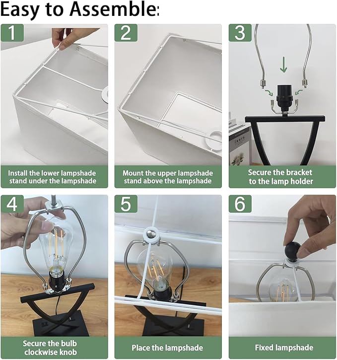 21.38" Table Lamp for Bedroom Living Room 3-Way Dimmable Touch Control Medium Chrome Bedside lamp with USB A+C Ports，Nightstand Lamp with White Linen Shade Bulb Included (White-Chrome)