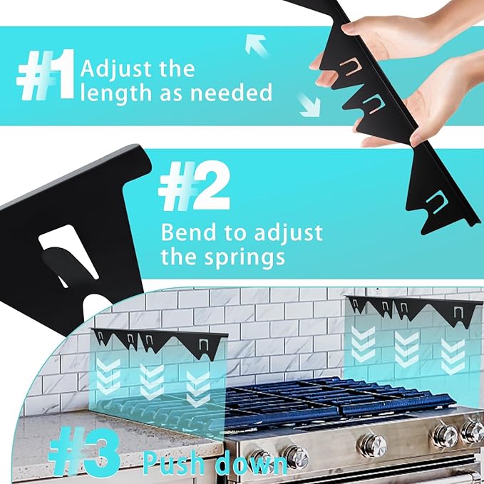 Stove Gap Covers Stainless Steel, 2 Pack Stove Gap Filler Easy Retractable Length 13.8" to 27.5", Width 0.79" Stove Gap Guards Range Trim Kit, Heat Resistant Guard Between Stove Top & Counter