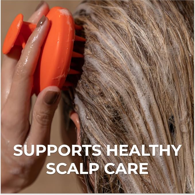 DS Labs Revitalizing Scalp Brush - Silicone Shampoo Massager for a Cleaner, Fresher, Feeling Scalp, Lifts Build Up & Boosts Lather, Ergonomic, Water Resistant, for All Hair Types