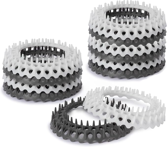 Evriholder Vanity Sink Drain Savers, Secure Fit Hair Catchers Prevent Clogs in Bathroom, Disposable, 3.7-Inch, Gray and White, 12 Pack