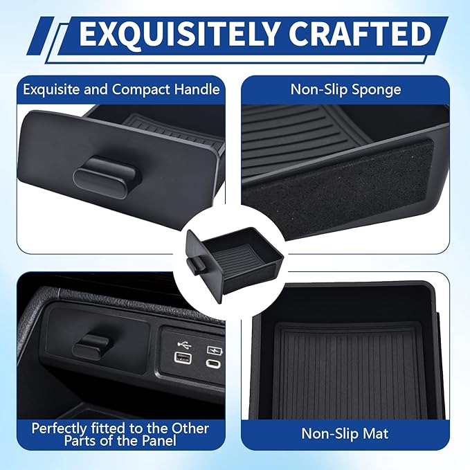 Storage Drawer Tray Fit for 2023 2024 2025 2026 Honda Pilot/2026 Honda Passport Accessories - Center Console Organizer Secret Compartment Storage Box Interior Accessories (Not for 2017-2025 Ridgeline)