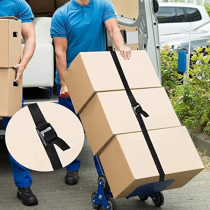 Heavy Duty Lashing Straps, 6.5ft x 1" with Adjustable Buckle, Secure up to 600 lbs for Cargo, Luggage, Bicycles, Motorcycles, Truck, SUV, Car Roof Rack, Canoe (4Pack)