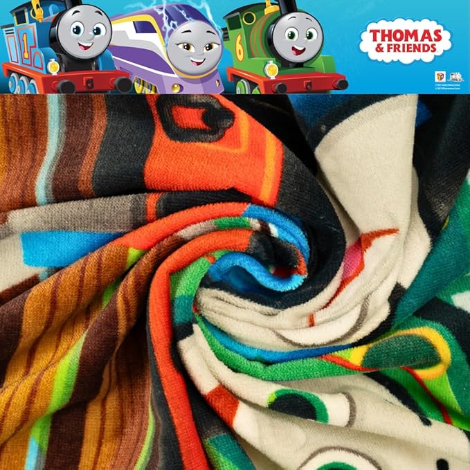 Thomas & Friends Kids Super Soft Cotton Bath/Pool/Beach Towel, 58 in x 28 in, by Franco
