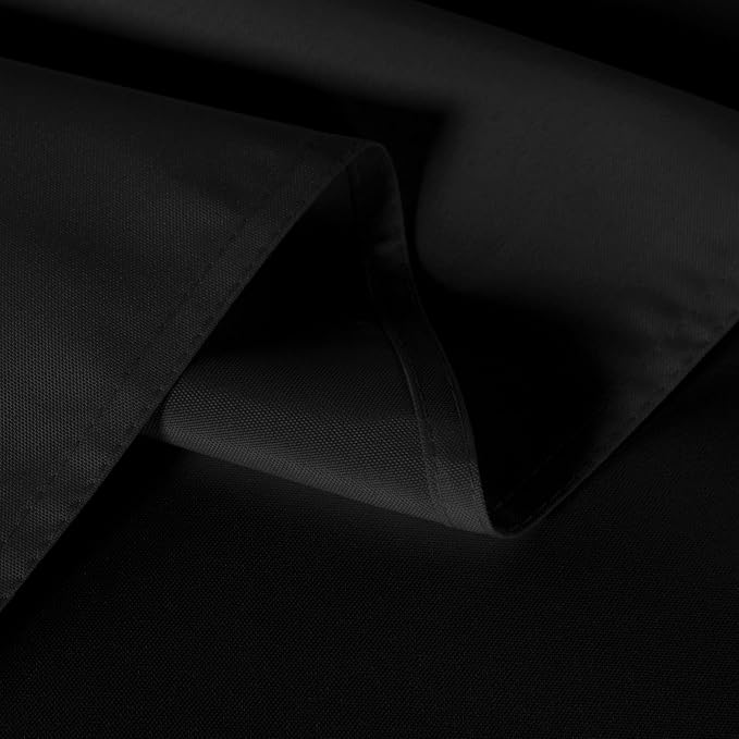 sancua Black Tablecloth for 4 Foot Rectangle Tables - Rectangular 60x84 Inch Washable Polyester Fabric Table Cloth, Reusable Decorative Table Cover for Dining Wedding Party Birthday Banquet Reception