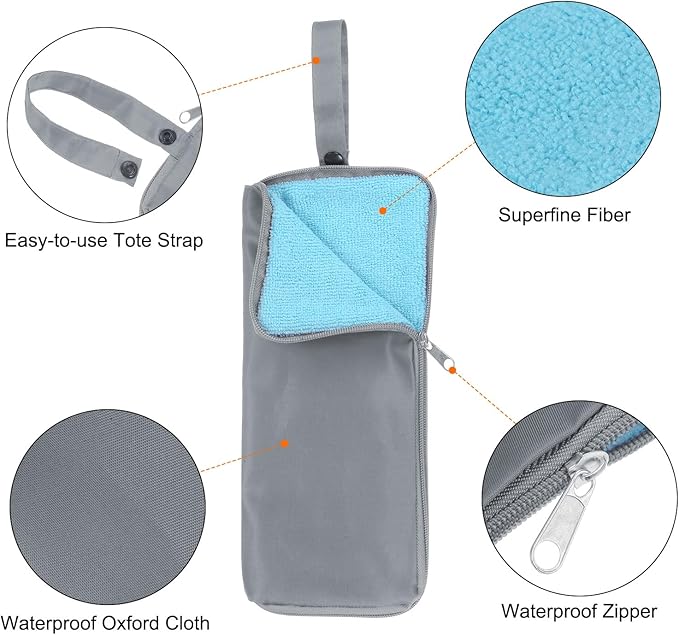 HARFINGTON Umbrellas Bag Carry Bag Portable Reversible Wet Umbrella Sleeve Folding Cover Waterproof Pouch Case for Storage Travel Home Outdoor