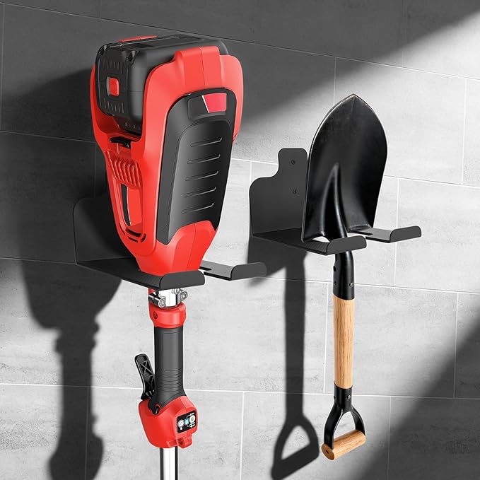 Weedeater Hanger, Garden Power Tool Hanger Weed Whacker Holder Wall Mounted for Grass Trimmer, Hedge Trimmer, Garage Trimmer, Garden Tools, 2 Pack