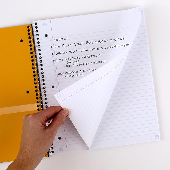 Five Star Spiral Notebook + Study App, 5 Subject, College Ruled Paper, 8-1/2" x 11", 200 Sheets, Fights Ink Bleed, Water Resistant Cover, Forest Green (72079) (Pack of 6)