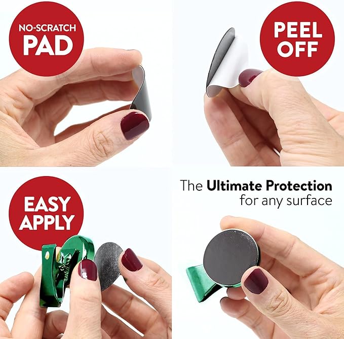 Force Magnet- Magnetic Clips Pack of 10 - Heavy Duty Refrigerator Metal Chip Clips with Anti Scratch Pads, Strong Magnet Clips for Whiteboard Fridge Home Office School Use (Green)
