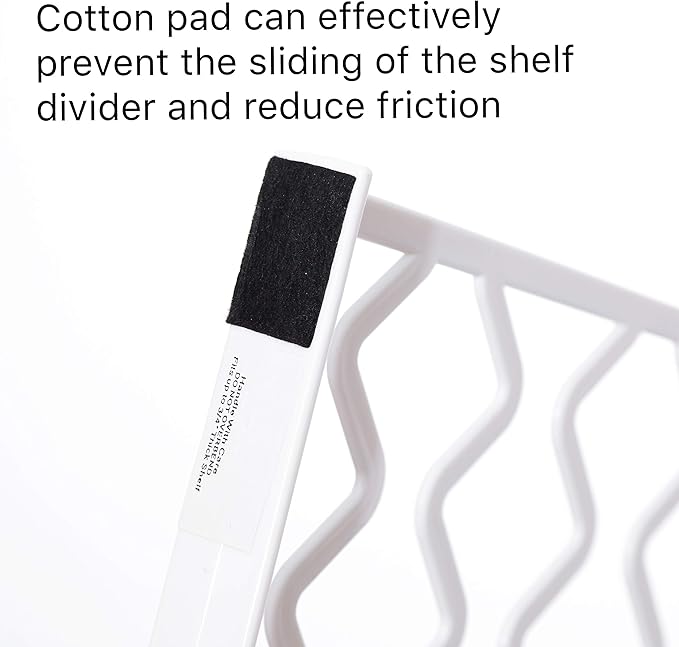 CY craft 8 PCS Shelf Divider, Thickened Wood Shelf Dividers, White Plastic Closet Shelf Separators Clothing Organizer Perfect for Bedroom Shelving Organization and Kitchen Cabinet Shelf Storage