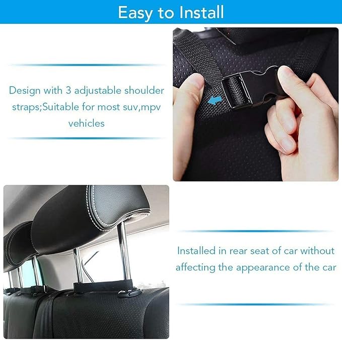 Car Trunk Organizer, Large Capacity Car Organizers and Storage with 8 Pockets, Waterproof Backseat Hanging Organizer for SUV, Truck, MPV, Interior Accessories for Men and Women