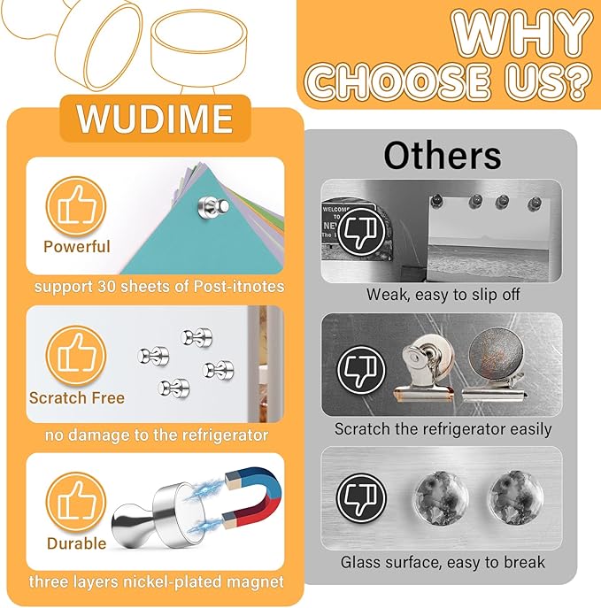 30 Pack Fridge Magnets, Strong Magnets for Whiteboard, Refrigerator Magnets, Magnets Fridge, Small Strong Magnet for Kitchen, Office, Classroom, Locker