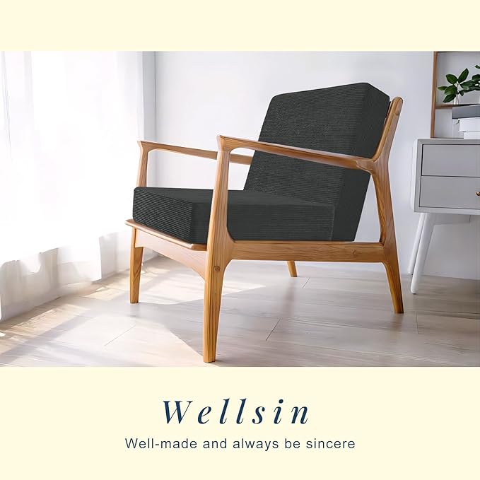 Wellsin Solid Square Floor Pillows for Adults Kids - Large Meditation Floor Pillow Seating Cushion with Thick Foam & Washable Velvet Cover, 1 Pack, 22x22x5 Inch, Gray