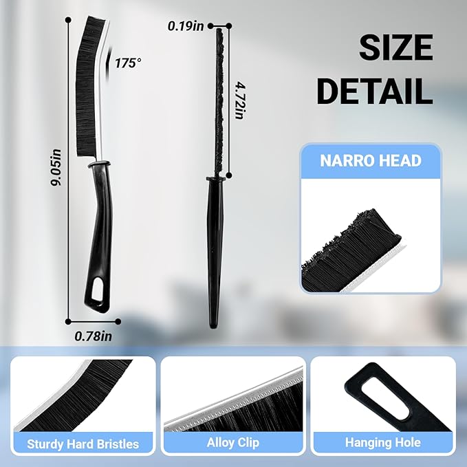 Crevice Cleaning Brush, 2026 New Multifunctional Gap Hard Bristled Grout Brush Tool for Scrub Small Spaces, Kitchen, Toilet, Bathroom, Corner, Grout, Sink, Window Tracks, Hinges, Tile(6pcs)