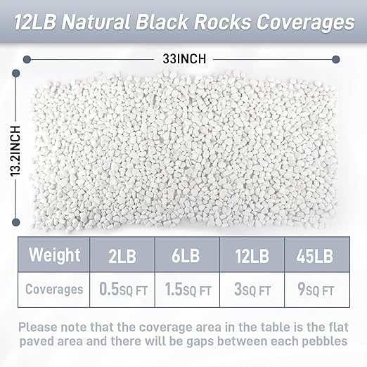 12Lb White Rocks for Plants, 1/4"-3/4" White Pebbles, Decorative Stones for Vases, Small Aquarium Gravel for Fish Tank Garden Rocks for Potted Plants & Home Decor