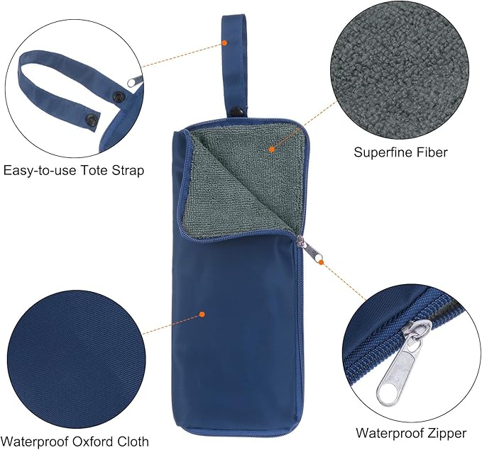 HARFINGTON Umbrellas Bag Carry Bag Portable Reversible Wet Umbrella Sleeve Folding Cover Waterproof Pouch Case for Storage Travel Home