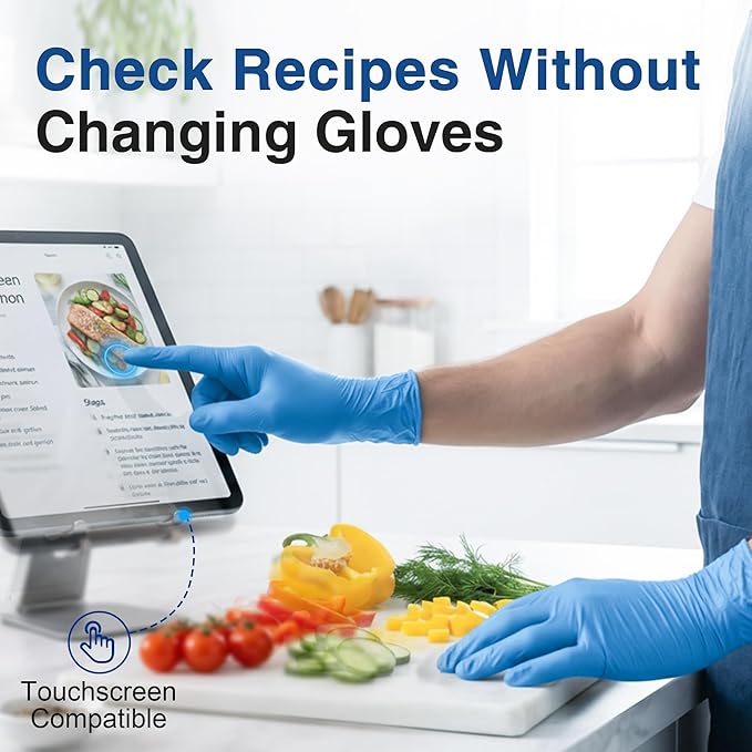 Schneider Vinyl Synthetic Exam Gloves, 4 Mil, Latex Free Disposable Gloves for Medical, Cooking, Cleaning, and Food Prep