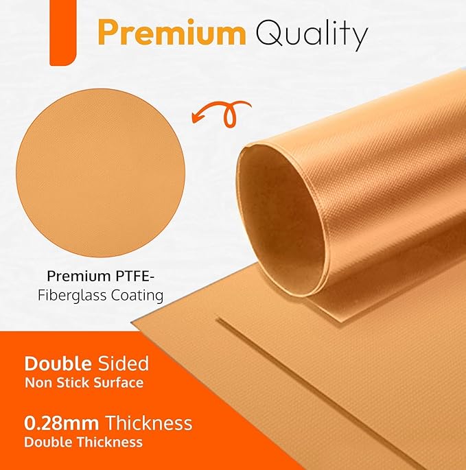 Copper 2 Pack Heavy Duty Non Stick Teflon Oven Liners Mat, Large Thick Liners for Bottom of Electric Oven Gas Stove Microwave Charcoal or Gas Grills 17"x 25" BPA and PFOA Free